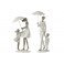 Statuette Design : Famille avec 1 enfant, Collection Silver Line, H 27 cm