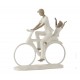 Statuette Design : Famille avec 1 enfant, Collection Silver Line, H 27 cm