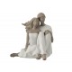 Statuette Design : Famille avec 1 enfant, Collection Silver Line, H 27 cm