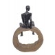 Statuette Design : Homme sur Cercle, Men & Stone, H 34 cm