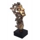 Sculpture Design : Femme, Fleurs et Papillons 2, Coll. Passion, H 33 cm