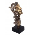 Sculpture Design : Femme, Fleurs et Papillons 2, Coll. Passion, H 33 cm