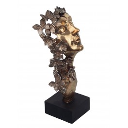 Sculpture Design : Femme, Fleurs et Papillons 2, Coll. Passion, H 33 cm