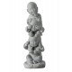 Statuette XL : Totem 3 Moines de la Sagesse, H 58 cm
