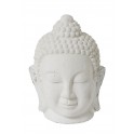 Sculpture Tête Bouddha XL, Mod Céramique Blanc, H 45 cm