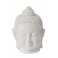 Statuette XL ethnique : Buste Bouddha XL, Gris vieilli, H 65 cm