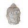 Statuette XL ethnique : Buste Bouddha XL, Gris vieilli, H 65 cm