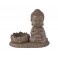 Bouddha Parme et Bougeoir Fleur de Lotus, Collection Baby Zen, L 13 cm