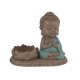 Set 3 Bouddha Bougeoirs et Fleurs de Lotus, Collection Baby Zen, L 13 cm