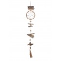 Suspension déco Mer : Bois flotté, Coquillage et Attrape-rêves, H 85 cm