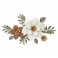 Déco murale Feuillage tropical stylisé Blanc, Marron et Vert, L 100 cm