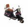 Scooter Miniature métal Vintage, Couleur Jaune, Modèle Italia L 26 cm