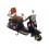 Scooter Miniature métal Vintage, Couleur Jaune, Modèle Italia L 26 cm
