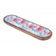 Long plateau en Bois de Manguier oblong, Thème Corail, L 46 cm