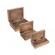 Set 3 boites de rangement, Motifs Coraux, L 25 cm (Grande)