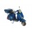 Miniature Laiton : Scooter Vespa Métal Bleu, L 18 cm