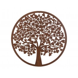 Déco murale fer : Arbre de vie, Anthracite & marron, Mod 5, H 60 cm