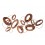 Déco murale métal XL : Ondulations ambres et marrons, L 136 m