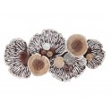 Déco murale XL Feuillage tropical et Noix de coco stylisées, L 133 cm