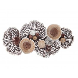 Déco murale XL Feuillage tropical et Noix de coco stylisées, L 133 cm