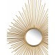 Grand Miroir Soleil en bois exotique et MDF, Diamètre 80 cm
