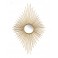 Grand Miroir Soleil en bois exotique et MDF, Diamètre 80 cm