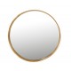 Miroir Design rond et dorée, Encadrement métal, Diamètre 92 cm