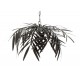 Lampe suspension Feuillage Tropical, Art Déco, Noir, L 75 cm