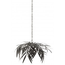 Lampe suspension Feuillage Tropical, Art Déco, Noir, L 75 cm