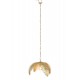 Lampe suspension Feuillage Tropical, Art Déco, Doré, L 66 cm