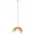 Lampe suspension Feuillage Tropical, Art Déco, Doré, L 66 cm