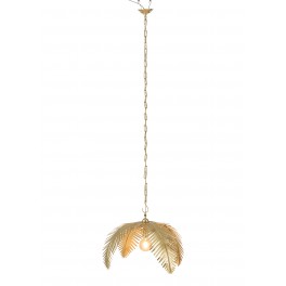 Lampe suspension Feuillage Tropical, Art Déco, Doré, L 66 cm