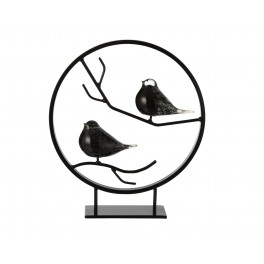 Figurine Ourson assis en terre cuite, Gris , H 12 cm