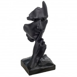 Statuette en céramique blanc mat sculpture d'homme vintage statues