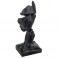 Statue Contemporaine Homme, Le Silence, Noir, H 31 cm