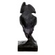 Sculpture Design Résine : Indiscrétion, Mod Gris Perle, H 57 cm