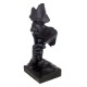 Statue Contemporaine Homme, Le Silence, Noir, H 31 cm