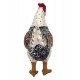 Figurine Poule Noire et Fleurie en Résine, Collection Drawing Art, H 28 cm