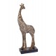Statuette Grande Girafe Dorée, Collection ETHNIK, H 38 cm