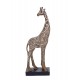 Statuette Grande Girafe Dorée, Collection ETHNIK, H 38 cm