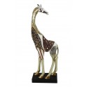 Statuette Girafe Miroirs et Baroque, Collection ETHNIKA, H 45 cm