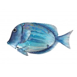 Déco Murale Métal et Verre : Poisson Tropical , L 26 cm