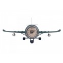 Horloge Industrielle à Poser, Mod Avion Biplan Ardoise, L 38 cm
