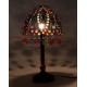 Lampe Baroque Ethnique, Multicolore, Abat jour Métal et Verre, H 45 cm