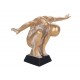 Statue Résine contemporaine Homme : Equilibre, Silver, L 50 cm