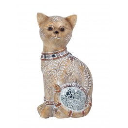 Statuette Chat Debout Blue Saphir H 17 cm