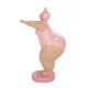 Figurine Baigneuse Ronde et Plongeon, Collection Pink Bath, H 21 cm