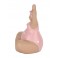 Figurine Baigneuse Ronde Position Yoga 1, Collection Pink Bath, H 17 cm