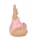 Figurine Baigneuse Ronde Position Yoga 1, Collection Pink Bath, H 17 cm