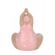 Figurine Baigneuse Ronde Position Yoga 1, Collection Pink Bath, H 17 cm